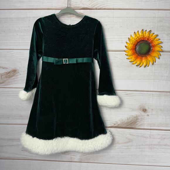 bonnie jean girls holiday velvet dress 4T - Picture 1 of 4